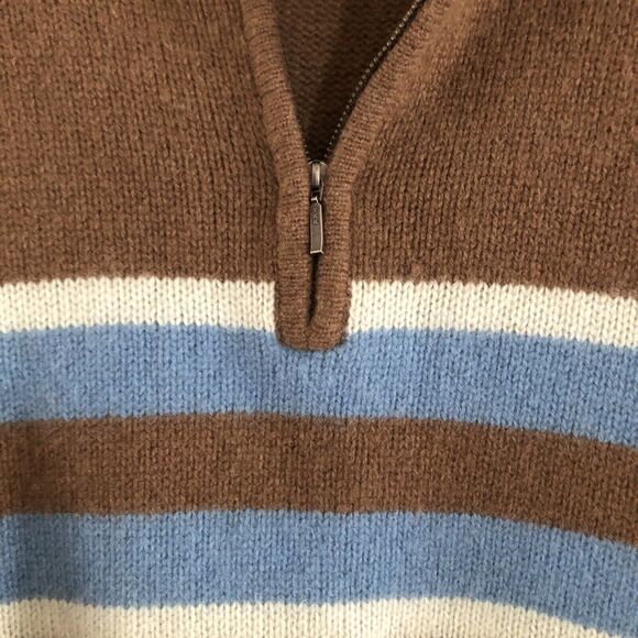Timberland Lambswool 1/4 Zip Sweater Mens Sz XL Y2k Earthy Stratham Outdoor Gear - Picture 5 of 13
